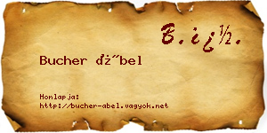 Bucher Ábel névjegykártya