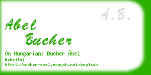 abel bucher business card